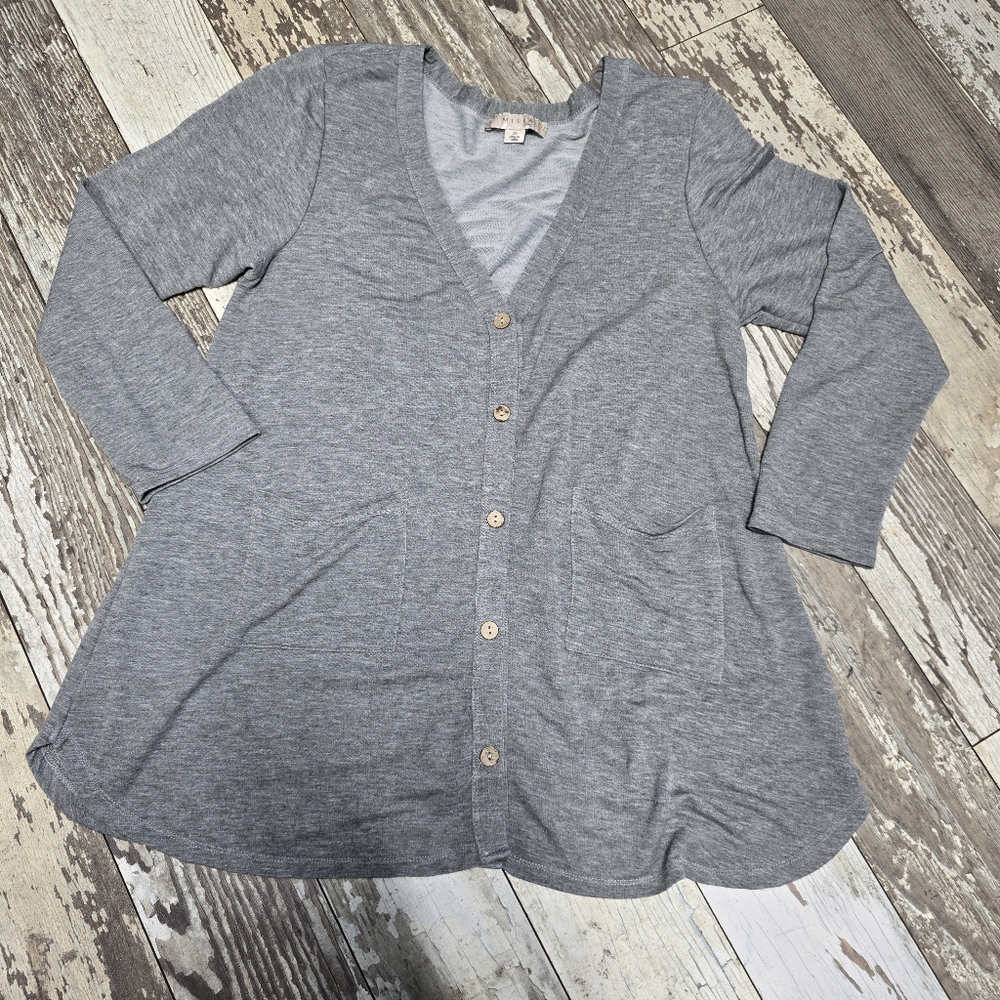 Misia Women's Gray Cardigan Sweater Size XXL